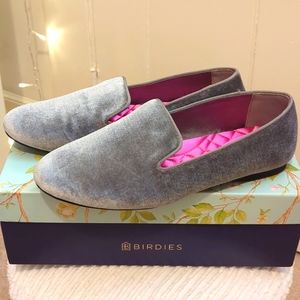 Birdies "The Starling" in "Stone" light grey velvet - 8
